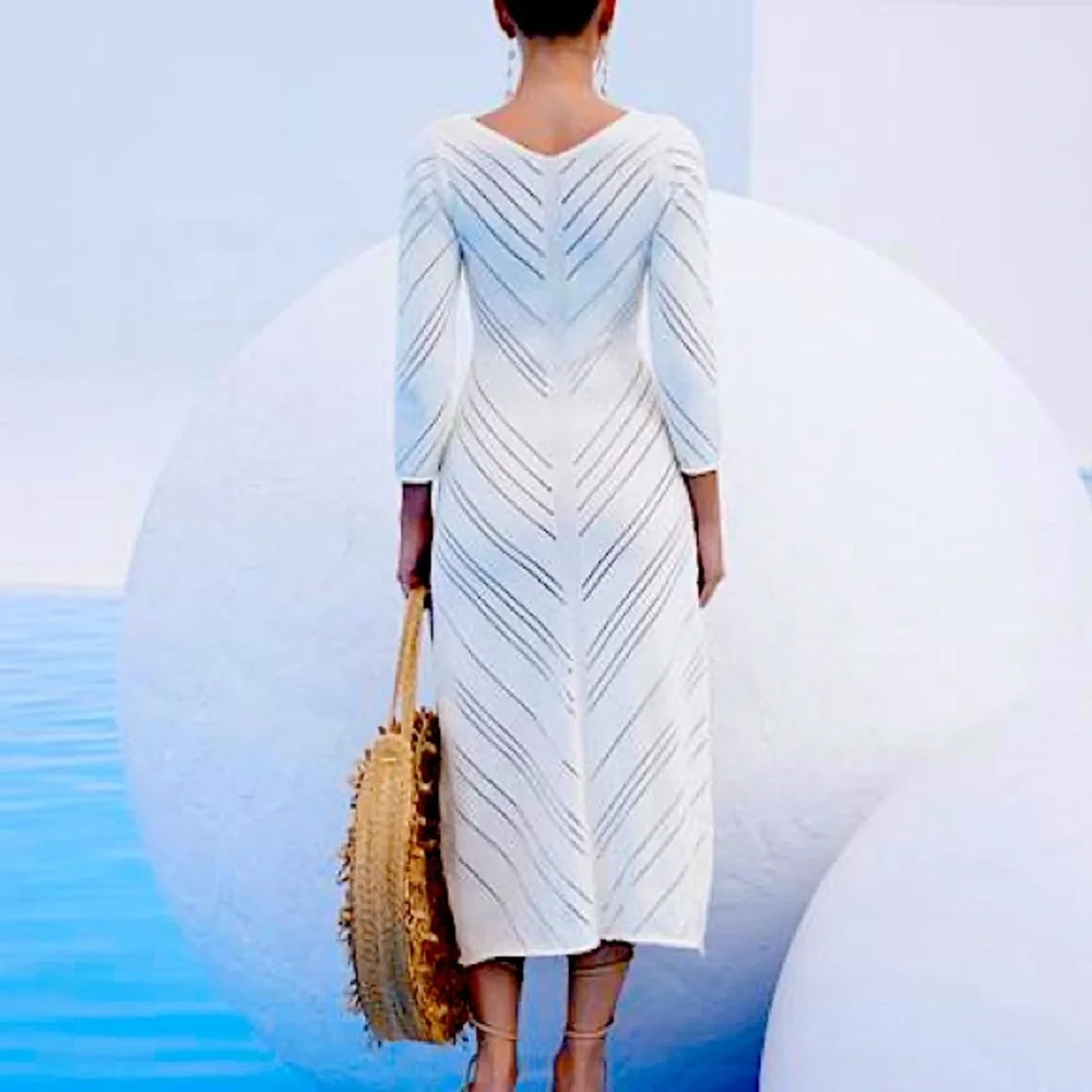 Cult Gaia “Jhene” off white knit midi dress.  NWT - Picture 2 of 7